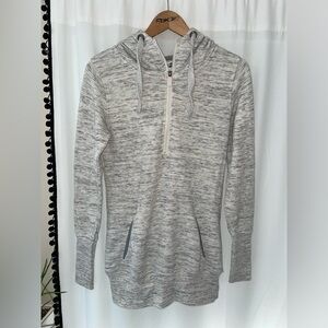 Jo & Co Jeans gray fitted hoodie women’s L large juniors hooded sweatshirt long